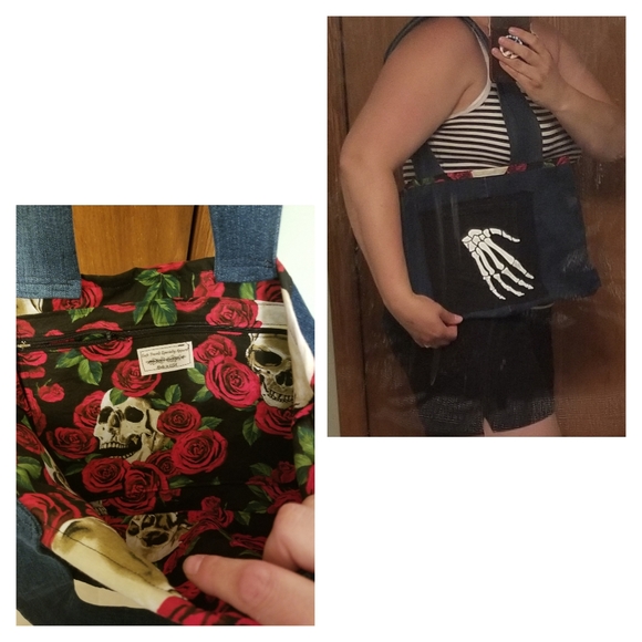 Safe Travels Specialty Apparel Handbags - Upcycled Denim Big Purse One of A Kind!